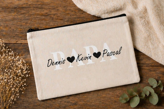 Personalisierte Kosmetiktasche „Mama / Papa“