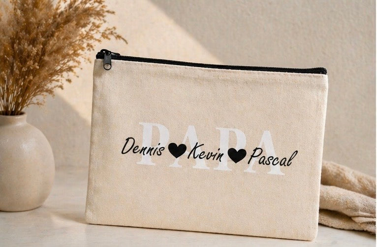 Personalisierte Kosmetiktasche „Mama / Papa“