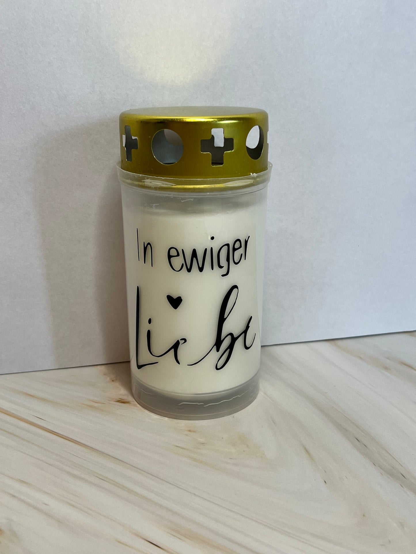 Grablicht mit Spruch